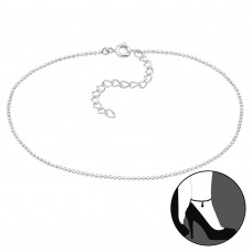 Ball Chain Sterling Silver Anklet