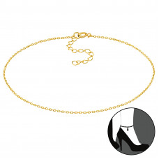 26cm Cable Chain Sterling Silver Anklet