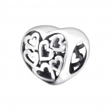 Silver Heart Bead