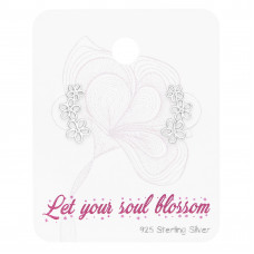 13mm Flowers Sterling Silver Ear Studs on Soul Blossom Card