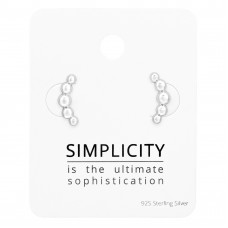 Geometric Sterling Ear Studs and Jewelry on Card