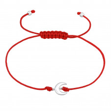 Silver Moon Adjustable Corded Bracelet