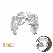 Vine Silver Plated Brass Ear Cuff