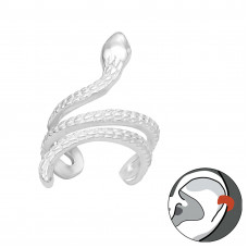 Silver Snake Ear Cuff