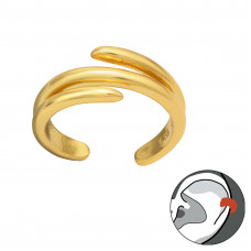 Silver Patterned Ear Cuff