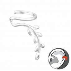 Silver Leaf Ear Cuff