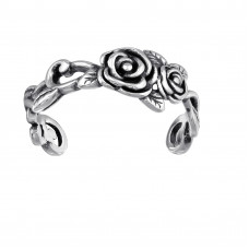 Rose Sterling Silver Ear Cuff