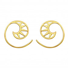 Sunburst Sterling Silver Earrings