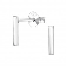 1.5x8.6mm Bar Sterling Silver Ear Studs