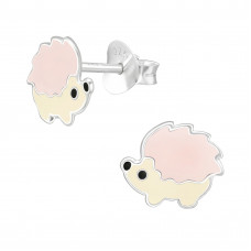 9mm Hedgehog Children's Sterling Silver Ear Studs with Epoxy