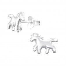 Children's Silver Horse Ear Studs