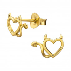 Children's Silver Heart Ear Studs