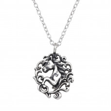 Horse Sterling Silver Necklace