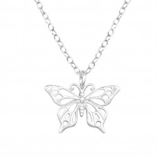 Butterfly Sterling Silver Necklace