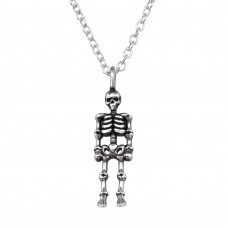Skeleton Sterling Silver Necklace