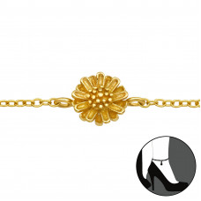 Silver Flower Anklet