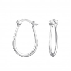 Sterling Silver Ear Hoops with French Lock