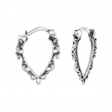 Filigree Sterling Silver Ear Hoops