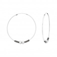 Silver 50mm Bail Hoops