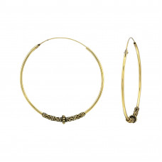 Silver 45mm Bali Hoops