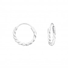 Silver 12mm Ear Hoops