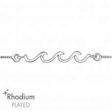 Wave Bolo Sterling Silver Adjustable Bracelet