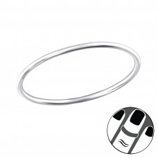 Silver 1mm Band Midi Ring