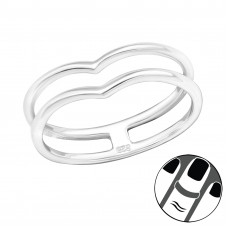 Silver Line Midi Ring
