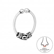 Sterling Silver Bali Nose Clip