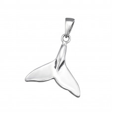 Silver Whale's Tail Pendant