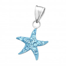 Children's Silver Star Pendant with Crystal
