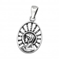 Silver Mary Pendant