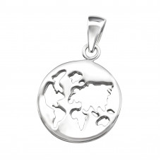 Silver Earth Pendant
