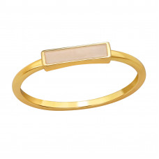 Rectangle Sterling Silver Ring with Epoxy