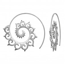 40mm Filigree Stainless Steel Earrings