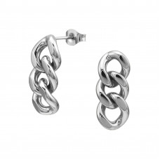 Curb Link Drop Stainless Steel Ear Studs