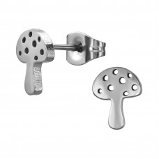 Mushroom Stainless Steel Ear Studs