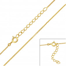 39cm Snake Sterling Silver Single Chain with 3cm Extension Included