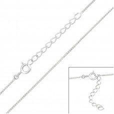39cm Snake Chain Sterling Silver Single Chain with 3cm Extension Included