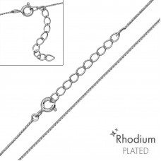 39cm Snake Sterling Silver Single Chain with 3cm Extension Included