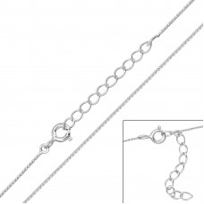 39cm Snake Chain Sterling Silver Single Chain with 3cm Extension Included
