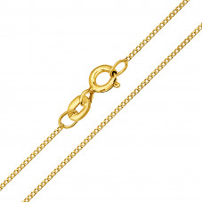 41cm Curb Sterling Silver Single Chain