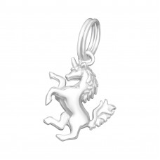Silver Unicorn Charm with Split Ring