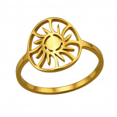 Sunset Stainless Steel Gold Color Ring