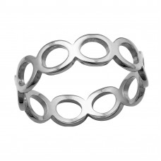 Oval Open Stainless Steel Ring
