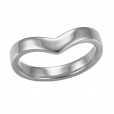 Plain V Shaped Stainless Steel Ring