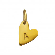 10mm Heart with letter 