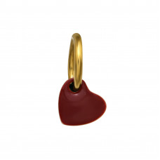 11mm Heart Stainless Steel Gold Color Pendant with Epoxy