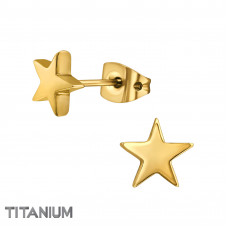 Star Titanium Ear Studs