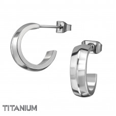 Half Hoop 14mm Titanium Ear Studs